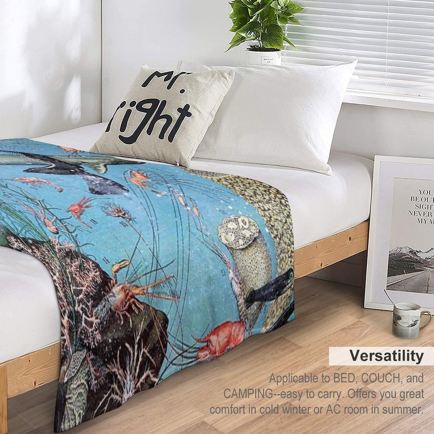 Adolphe Millot - Ocean A - French Vintage Poster Throw Blanket