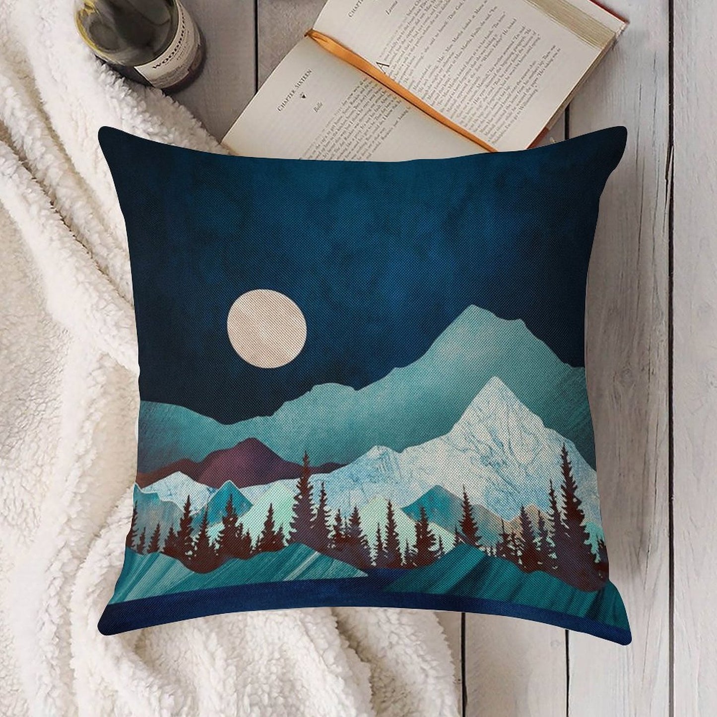 Moon Bay Linen Throw Pillow Cover