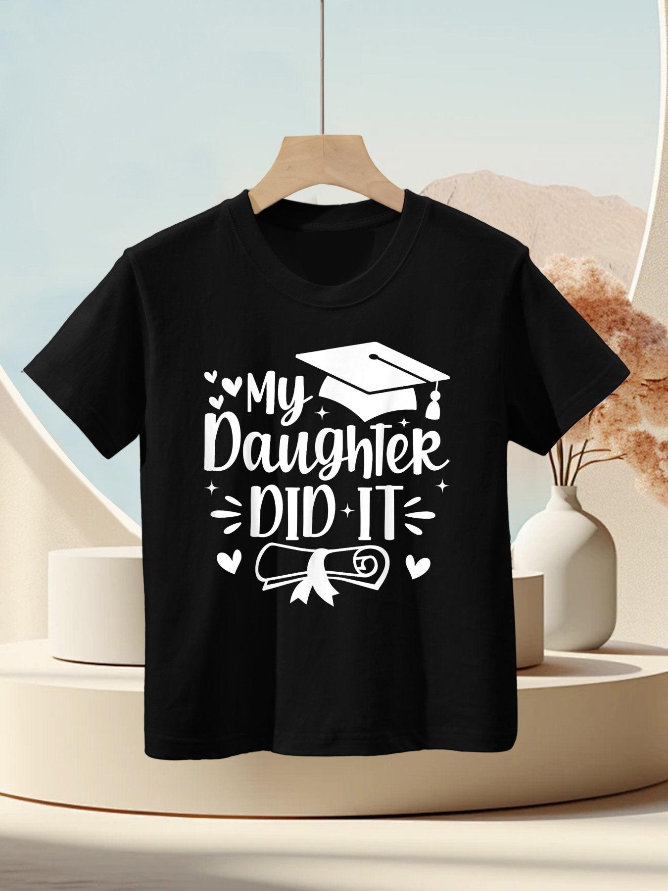 My Daughter Did It Mom Graduation Graduated Kids T-Shirt