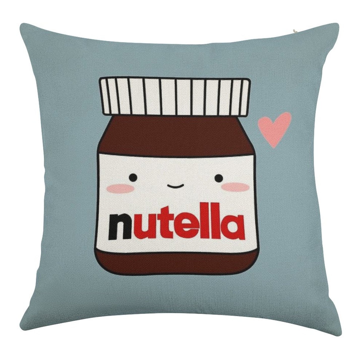 Cute Nutella Jar Linen Throw Pillow Cover