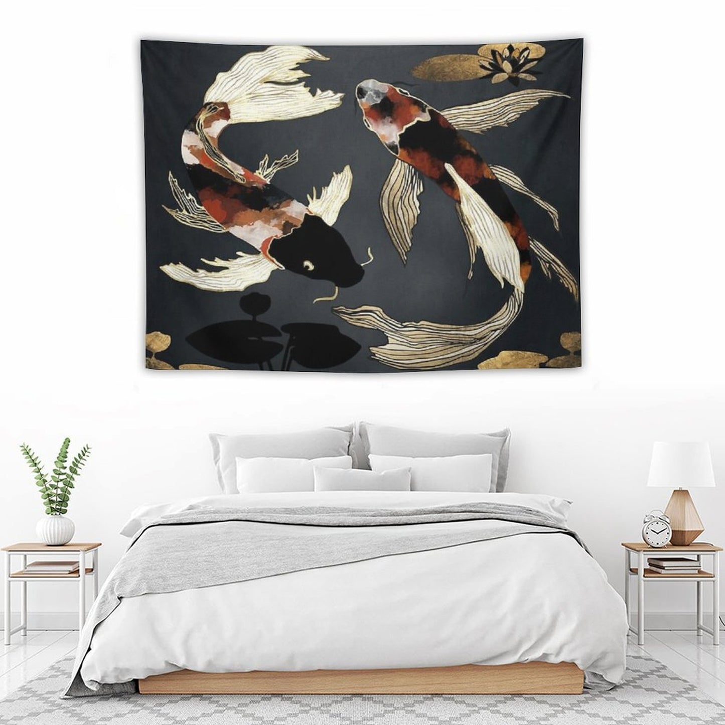 Metallic Koi IV Tapestry