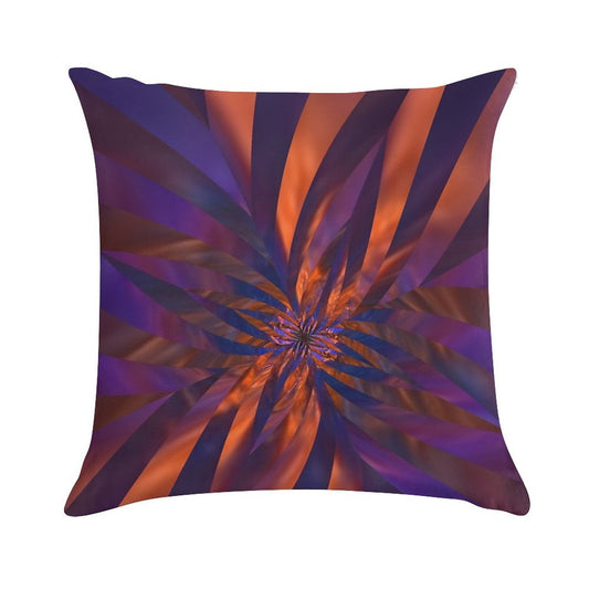 Abstract in Orange And Purple Soft Anti-Pilling Throw Pillow