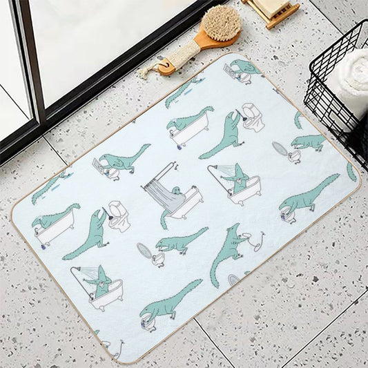 Bathroom Dinosaur Pattern Bath Mat
