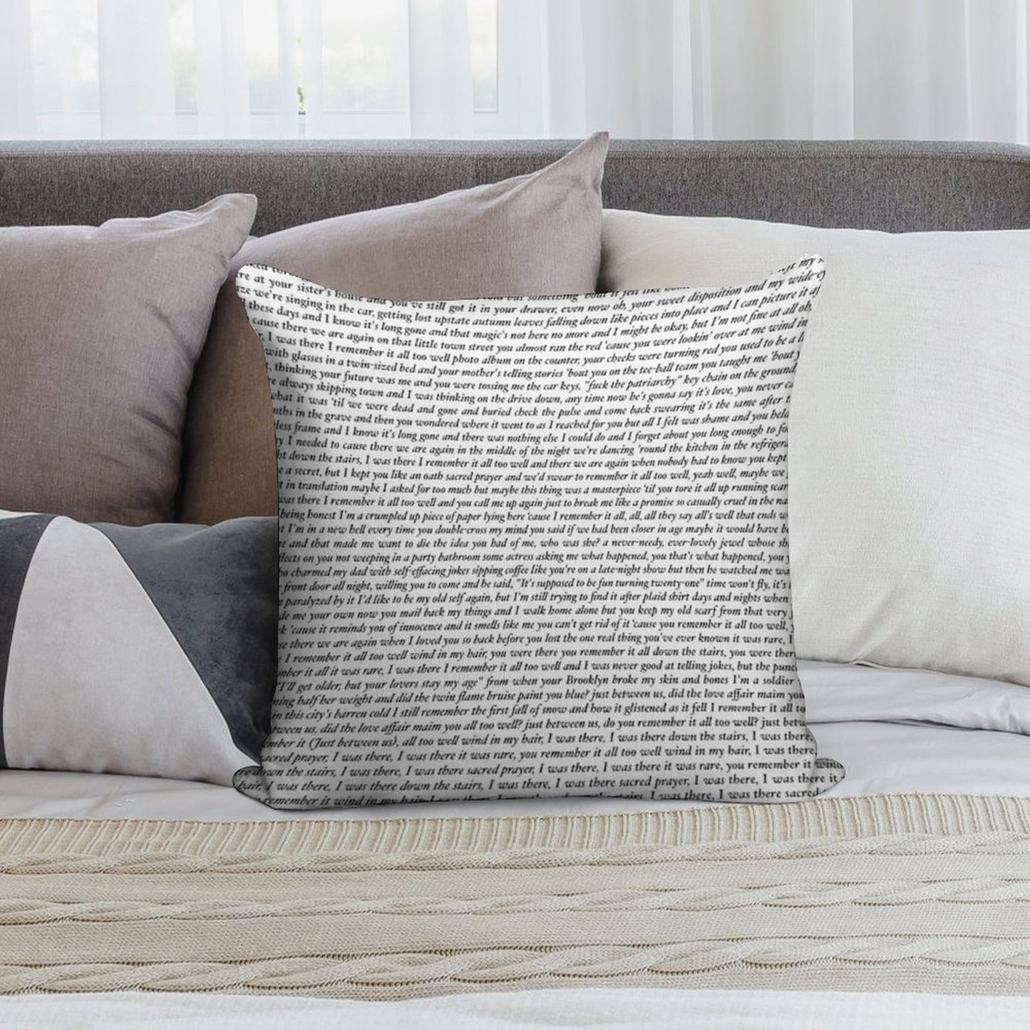 All Too Well 10 Minute Version Lyrics Soft Fade-Resistant Throw Pillow