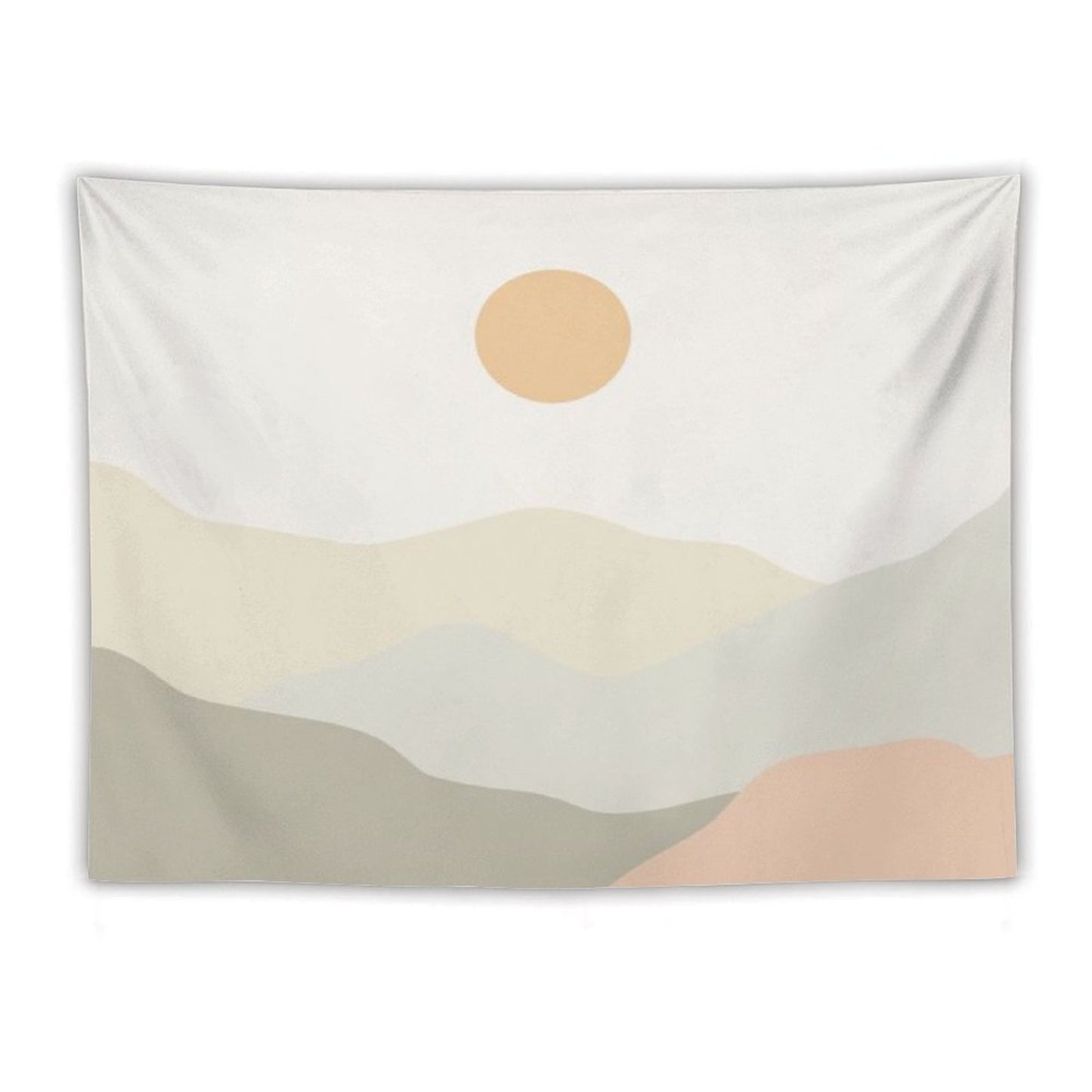 Minimalist Landscape Mountains Tapestry