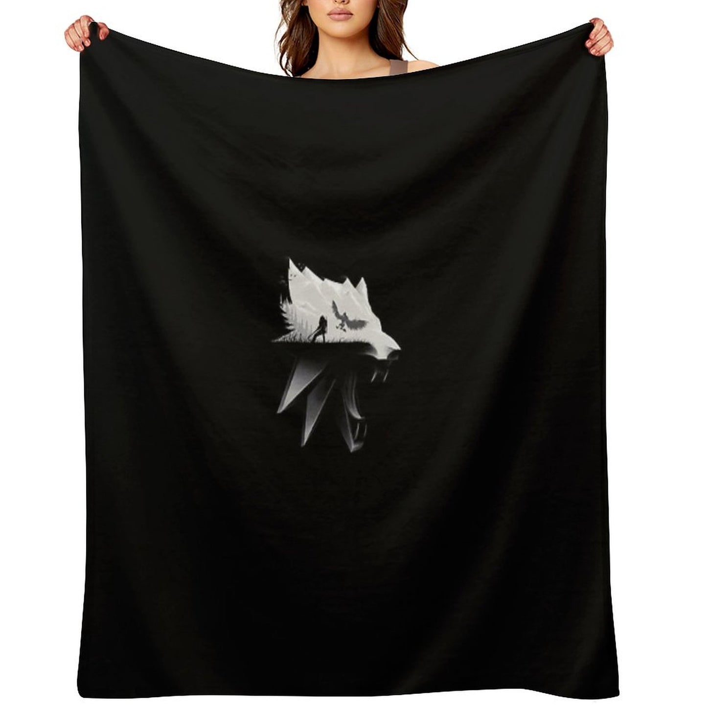 The White Wolf Throw Blanket