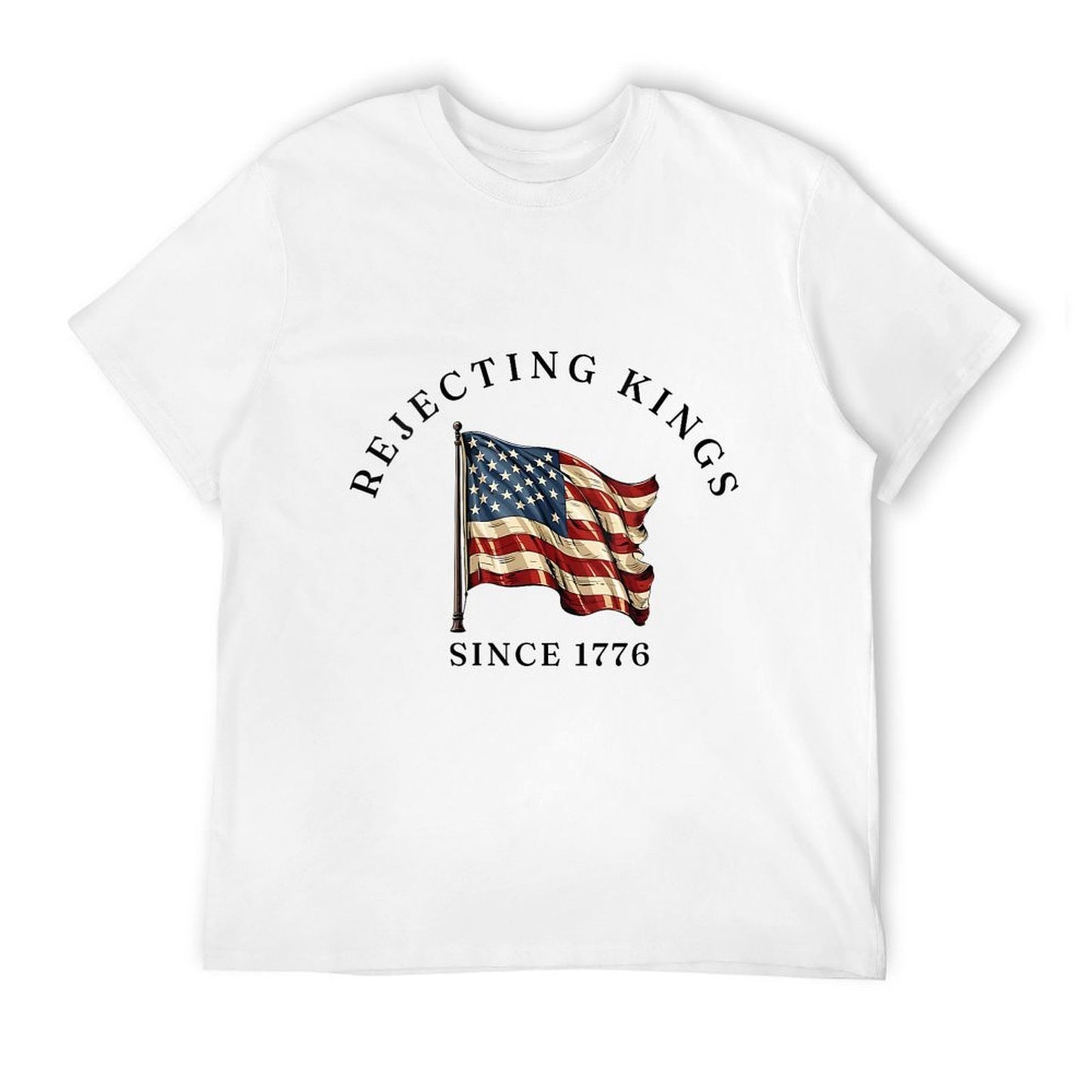Womens No Kings In America We The People Resist USA 4th July Summer-ready Fabric T-Shirt