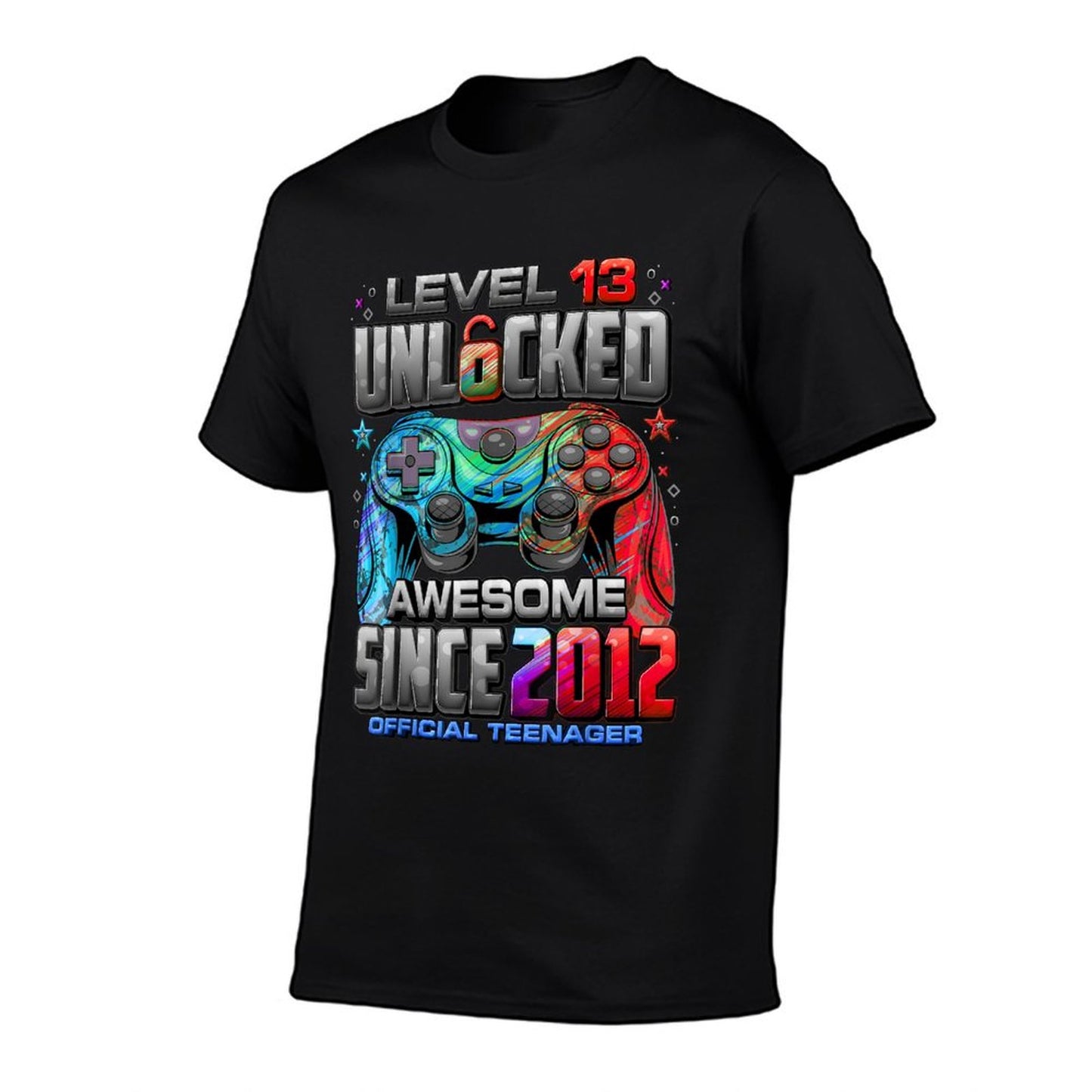 Level 13 Unlocked Awesome Since 2012 13th Birthday Gaming T-Shirt
