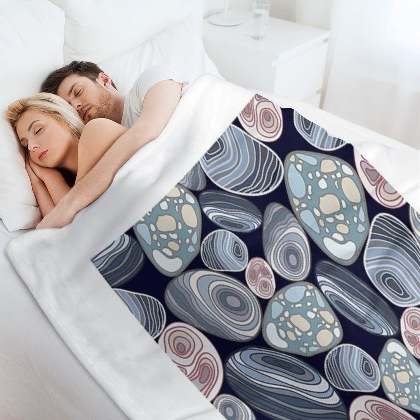 Pattern Stones Throw Blanket