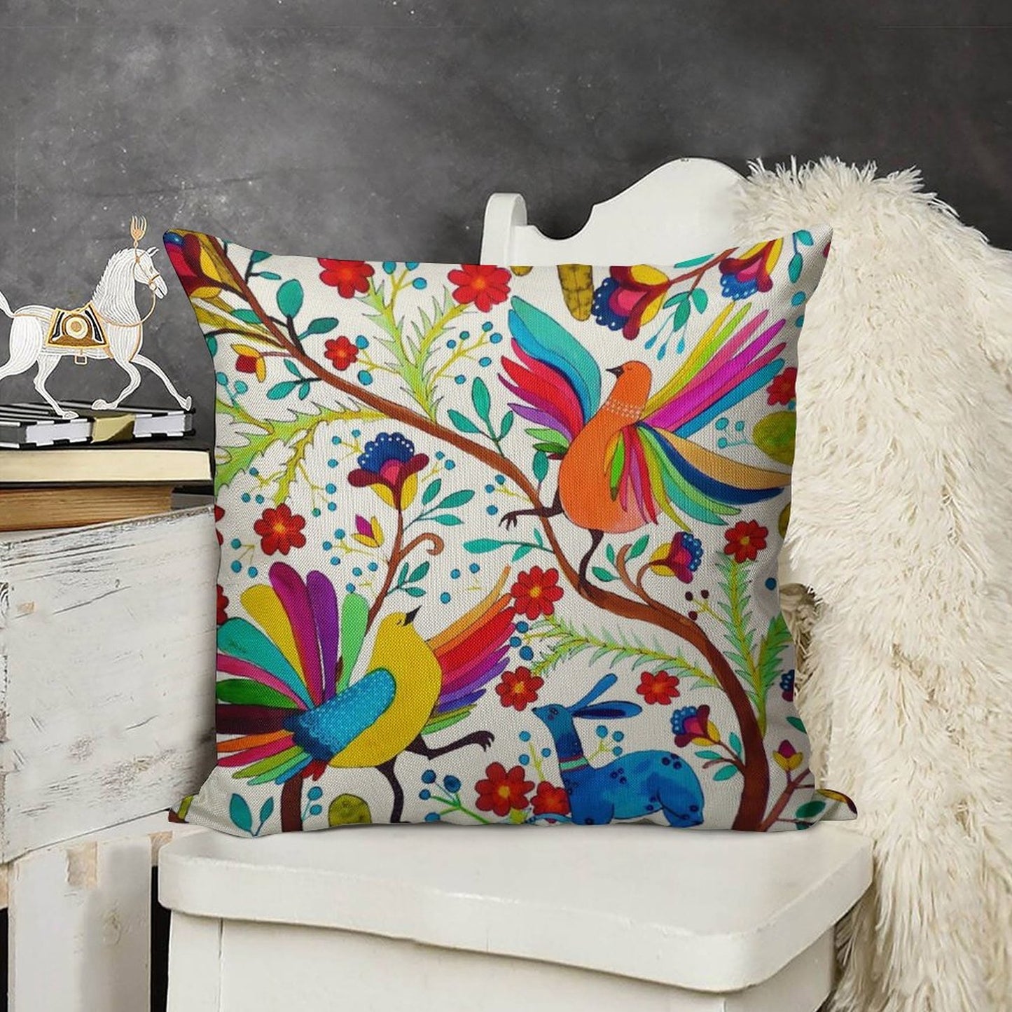 Amate 1 Linen Throw Pillow Cover