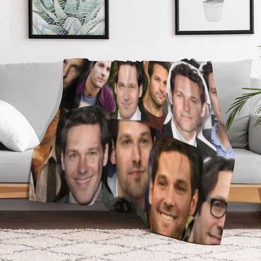 Paul Rudd Collage Throw Blanket