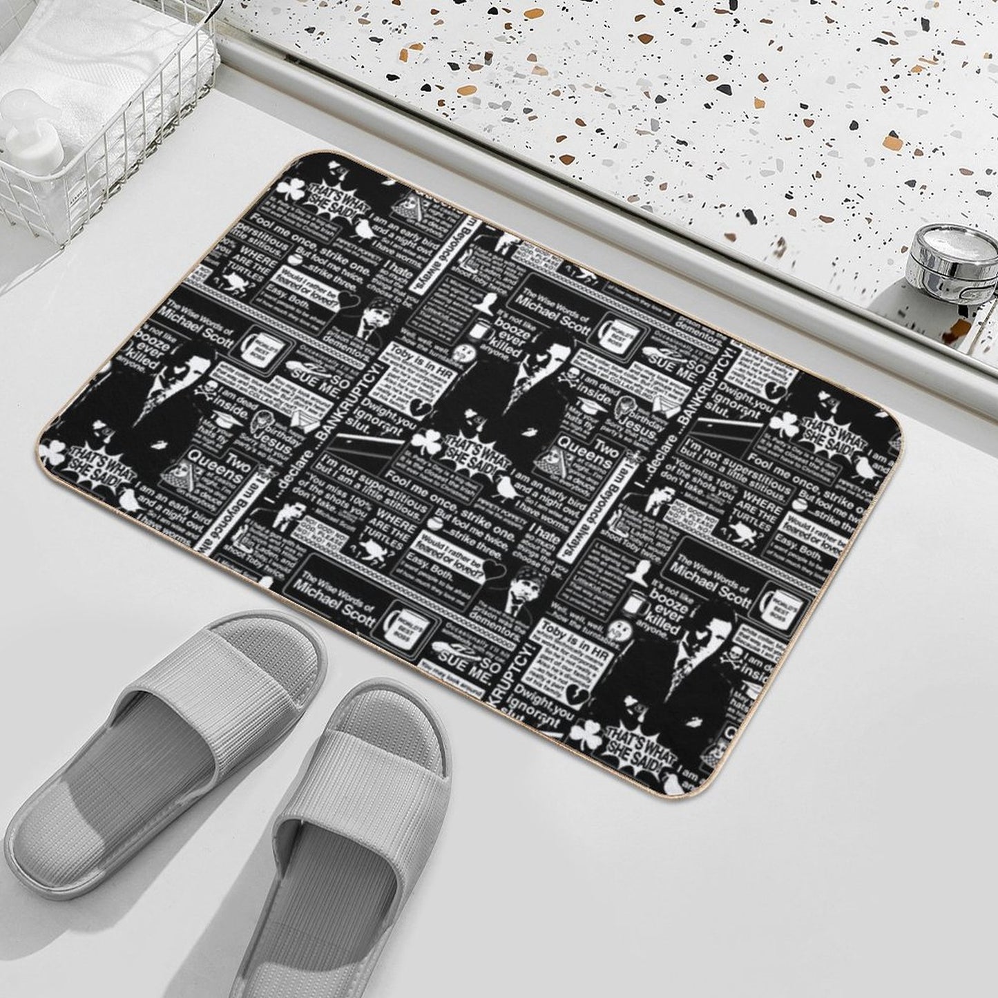 The Wise Words of Michael Scott Bath Mat