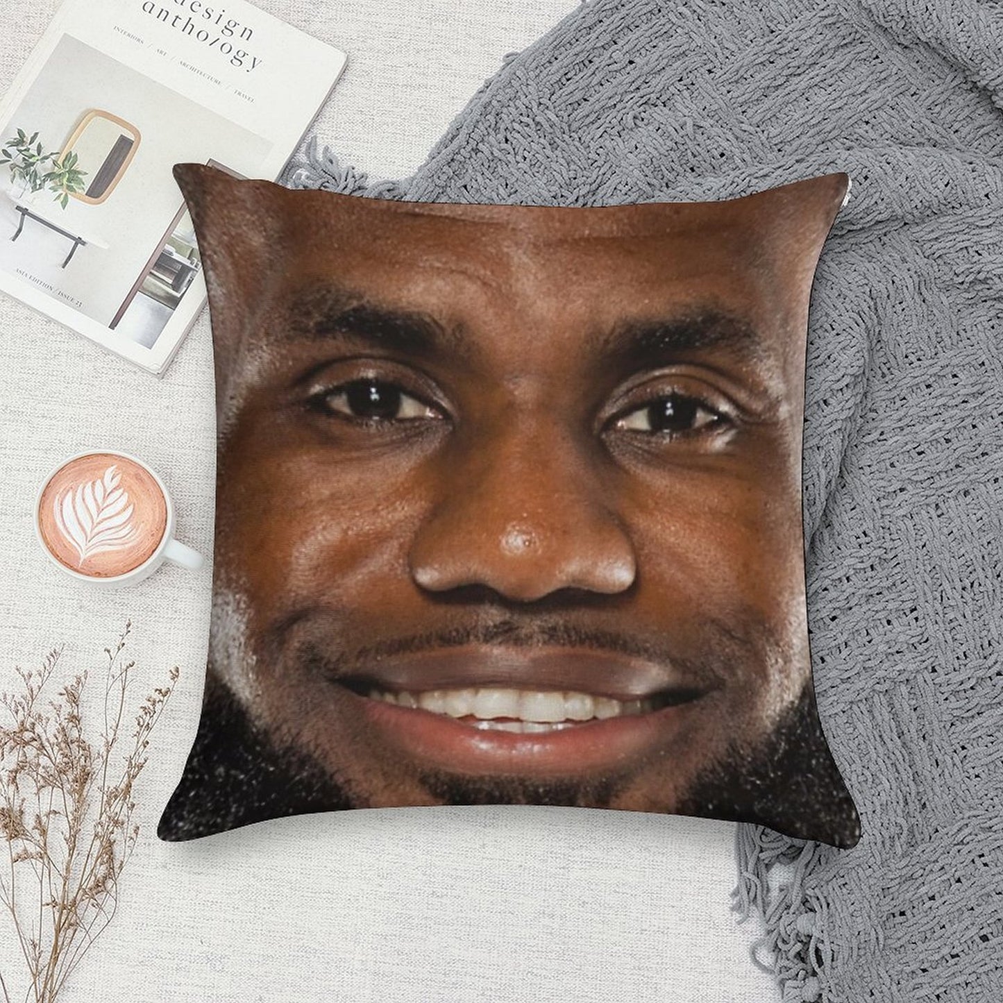 King James Lebron Soft Easy Maintenance Throw Pillow