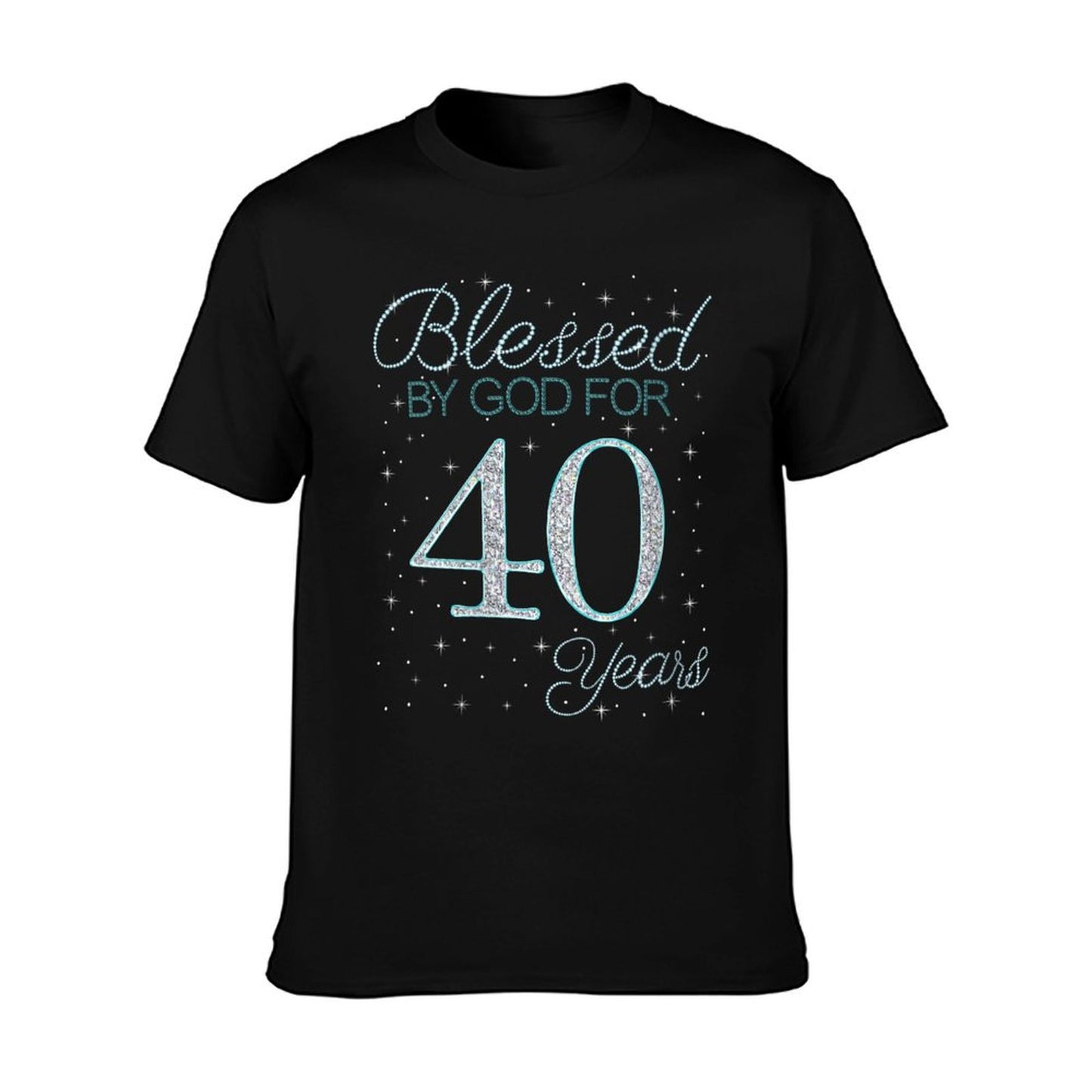 Womens Blessed By God For 40 Years 40th Birthday 40 Year Old Gifts Trendy Pattern T-Shirt