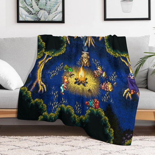 Chrono Trigger Campfire Throw Blanket