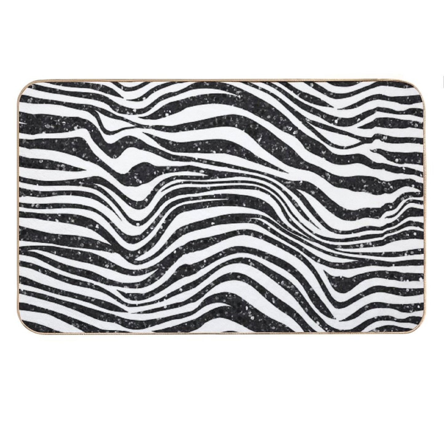Glitter Zebra Bath Mat