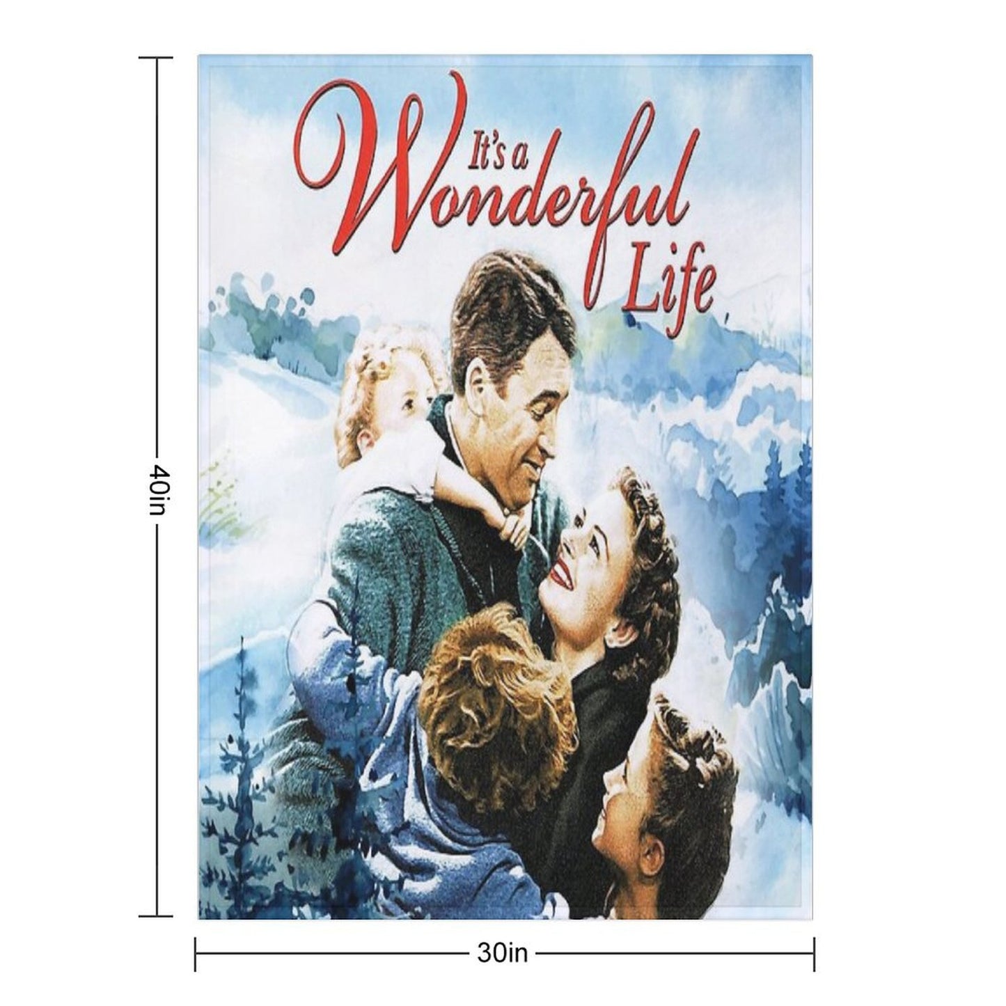 It's A Wonderful Life Scene Throw Blanket