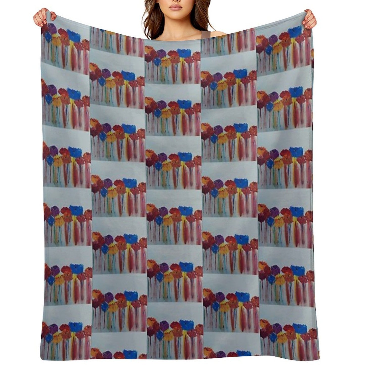 Abstract Bloom Throw Blanket