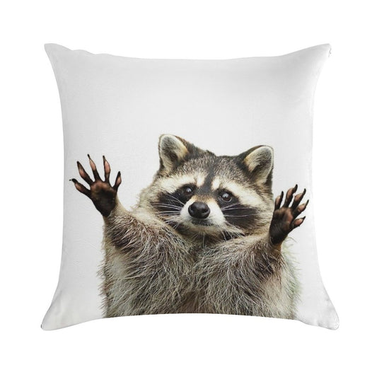 Racoon Soft Luxury Feel Throw Pillow