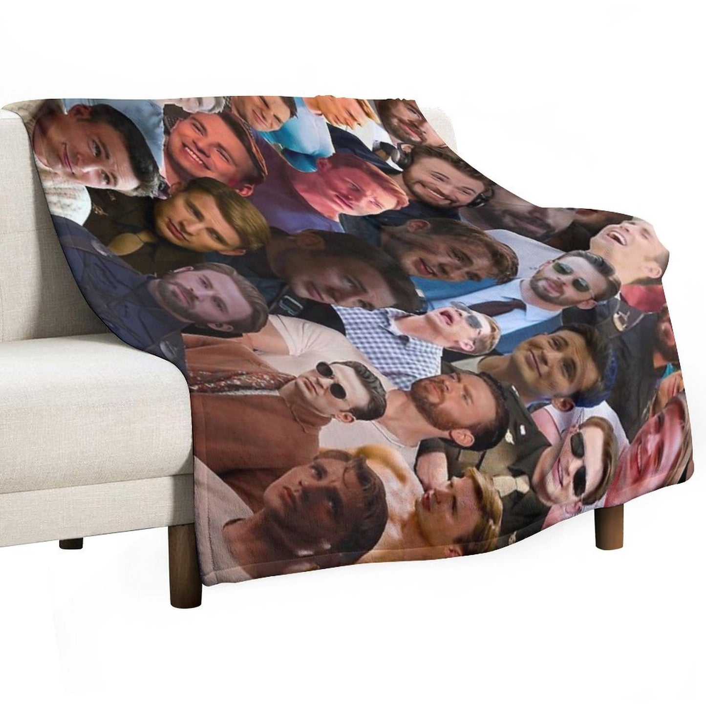 Chris Evans Photo Collage 2 Throw Blanket