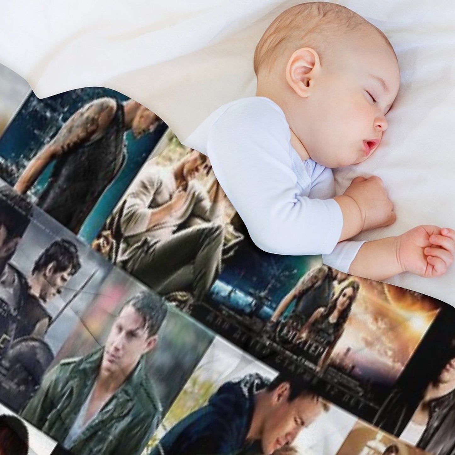 Channing Tatum Seamless Squarish Photo Collage Throw Blanket