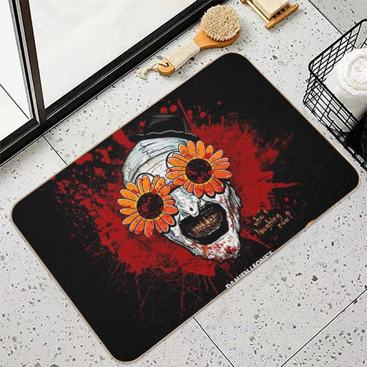 Terrifier 2 Art The Clown Sunflower Sunglasses Horror Movie Bath Mat