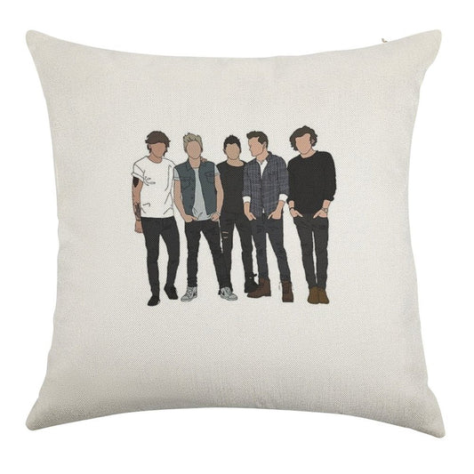 ONE DIRECTION Linen Throw Pillow Cover