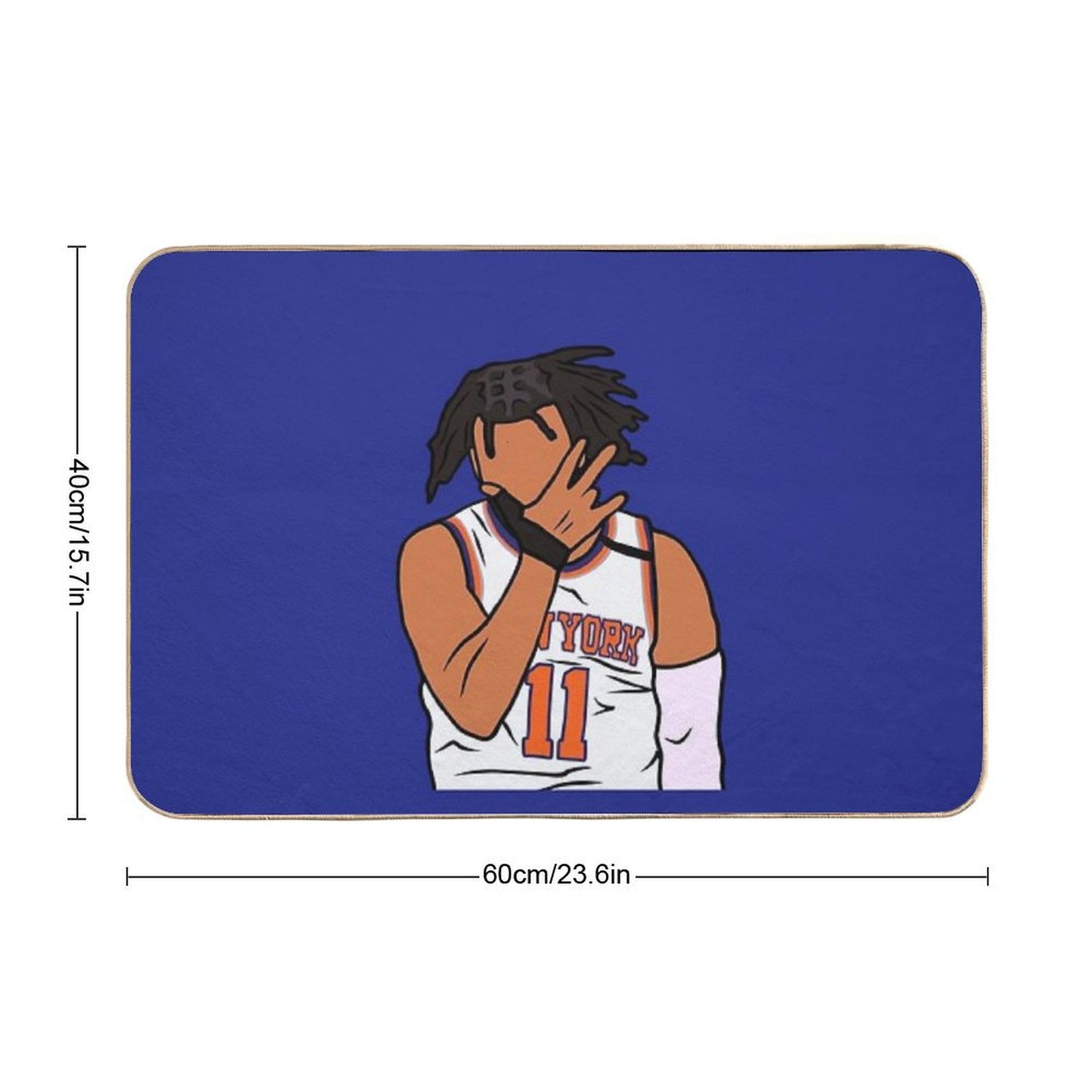 Jalen Brunson 3 Point Celebration Bath Mat