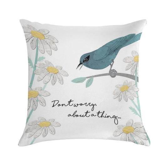 Three Little Birds, Part 1 Soft Washable Throw Pillow