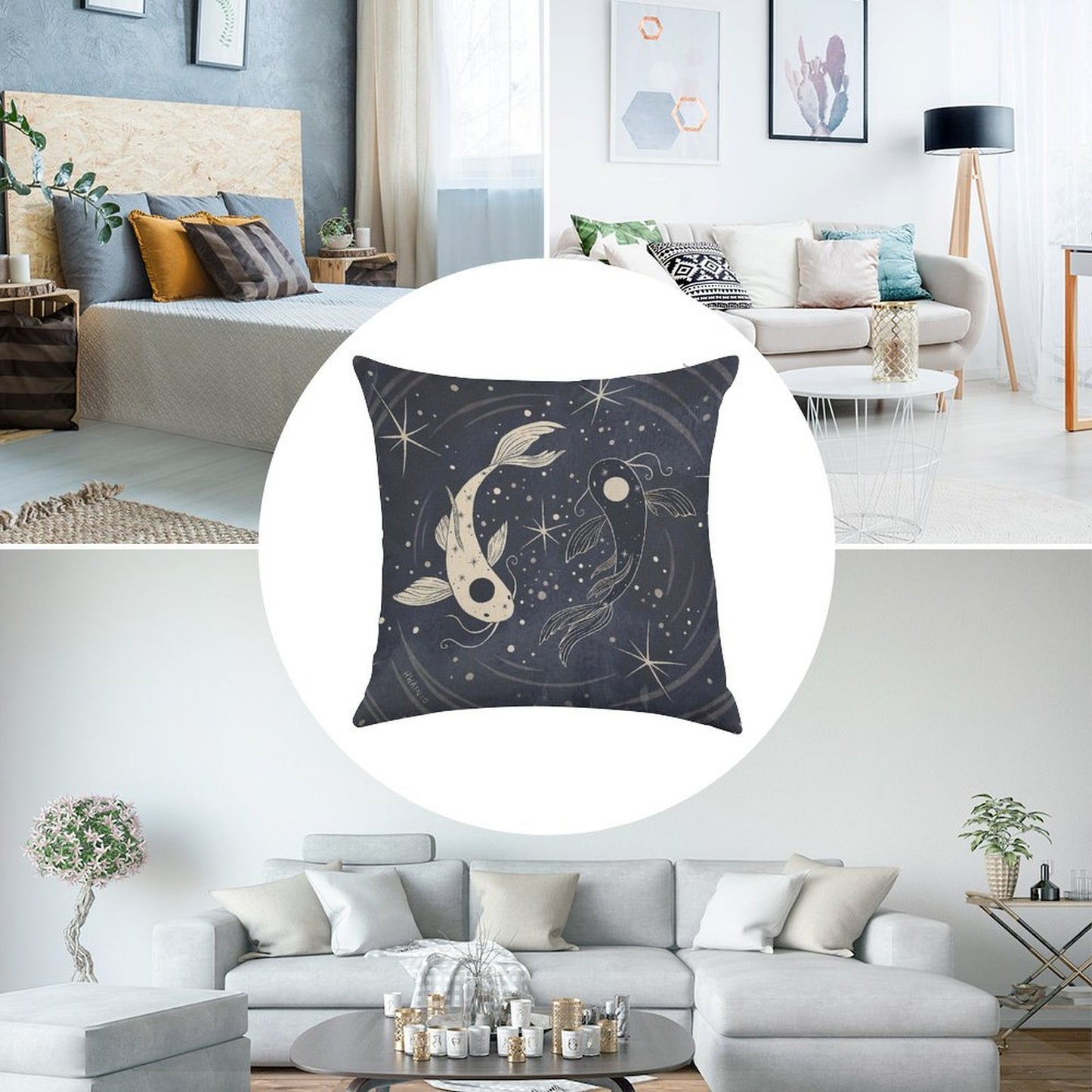 Tui And La Linen Throw Pillow Cover