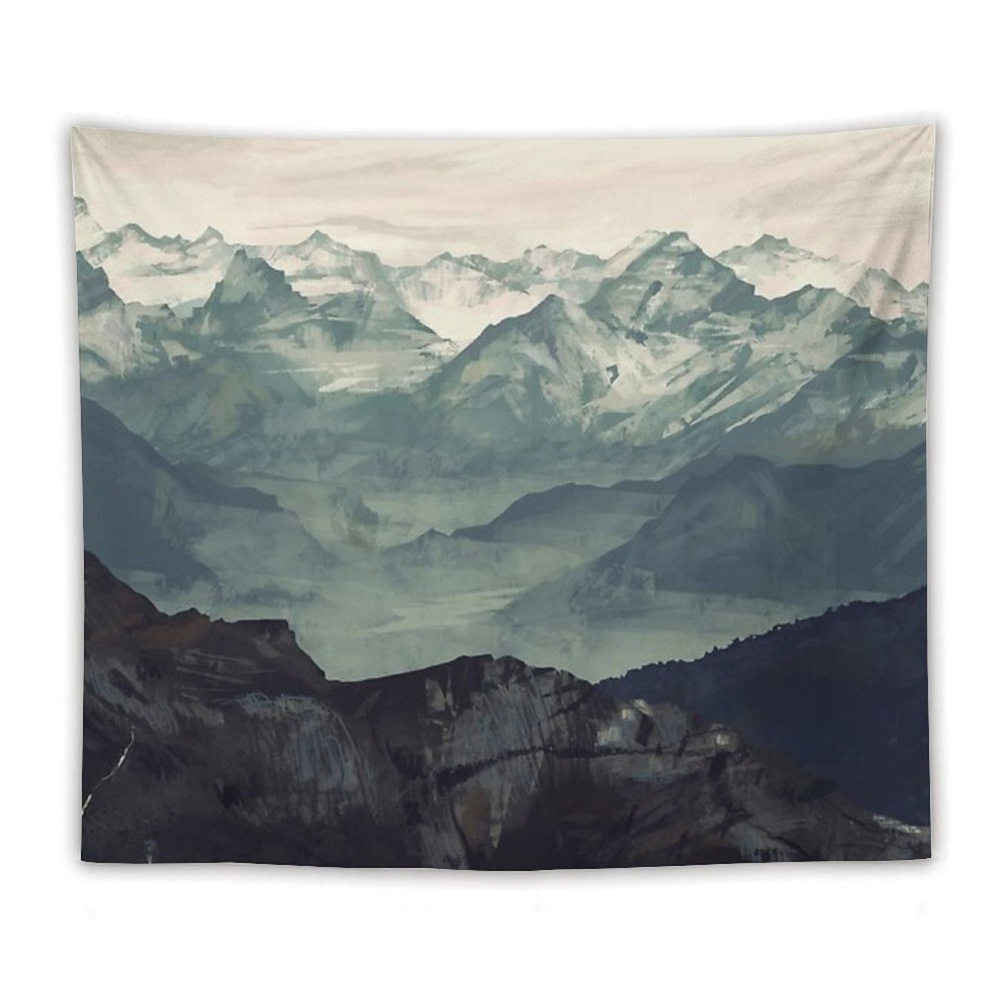 Mountain Fog Tapestry