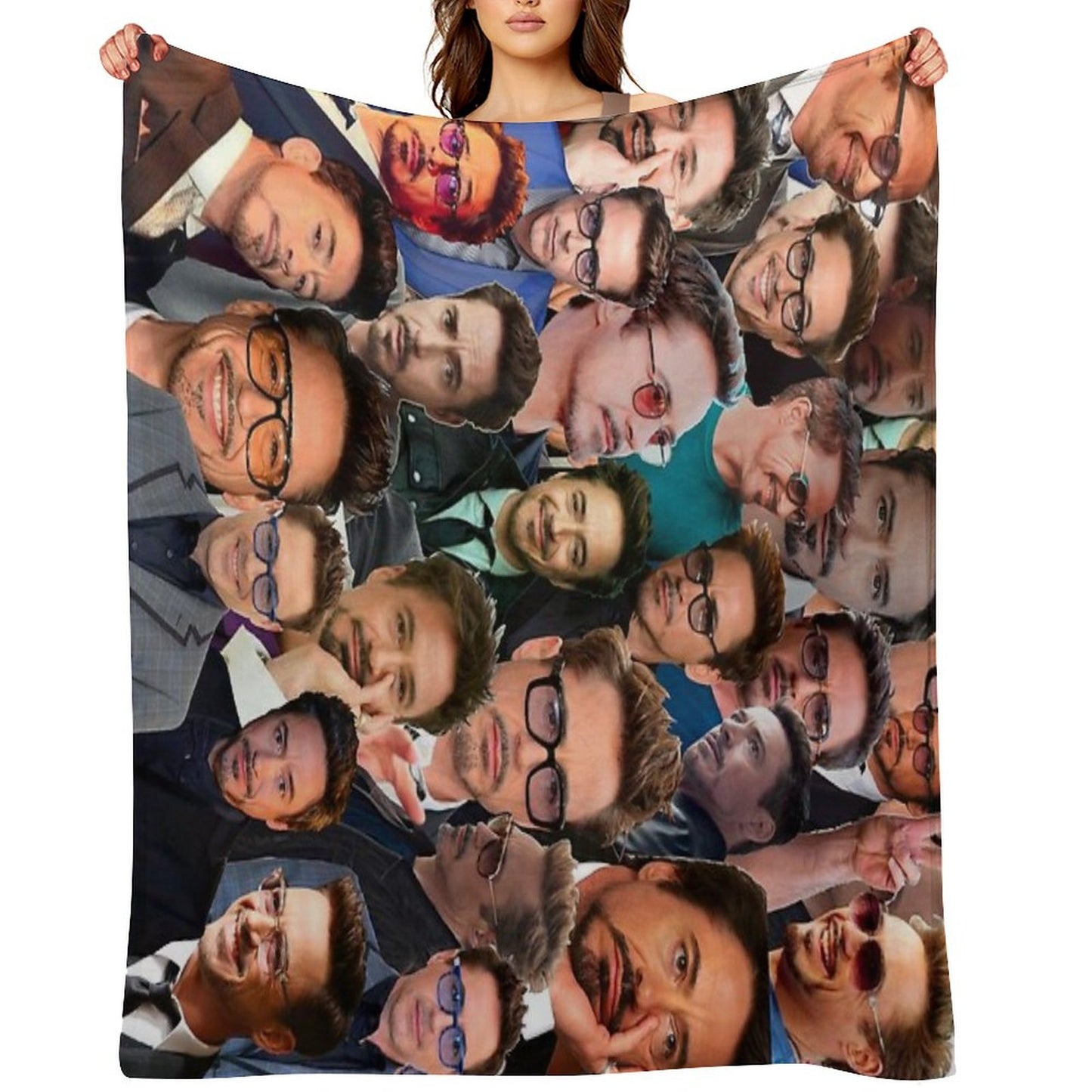 Robert Downey Jr. Photo Collage Throw Blanket