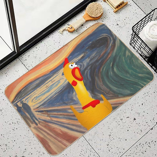 Rubber Chicken Scream Bath Mat