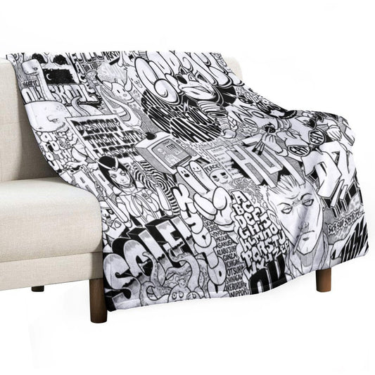 DzyMess No.9 Death & Taxes Throw Blanket