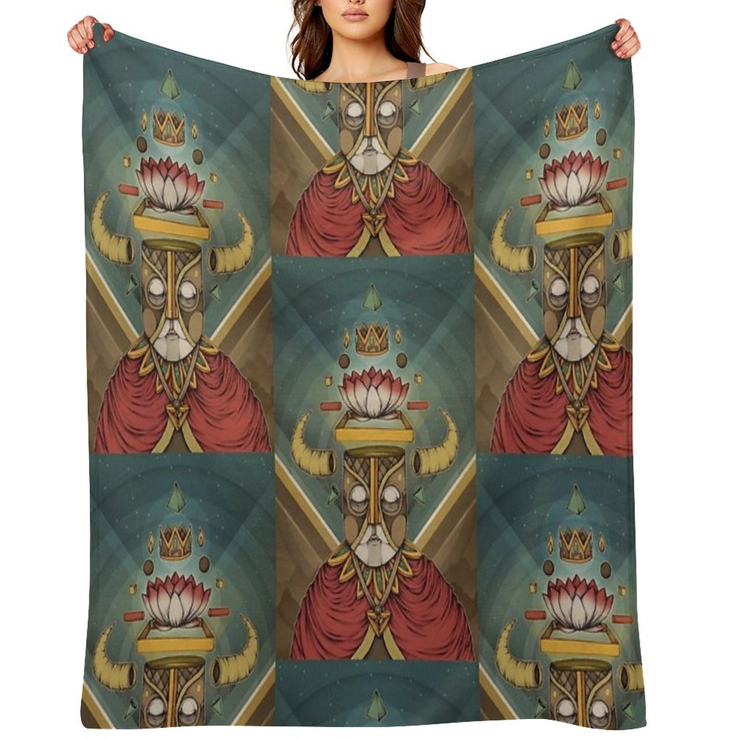 Hell Lotus Throw Blanket