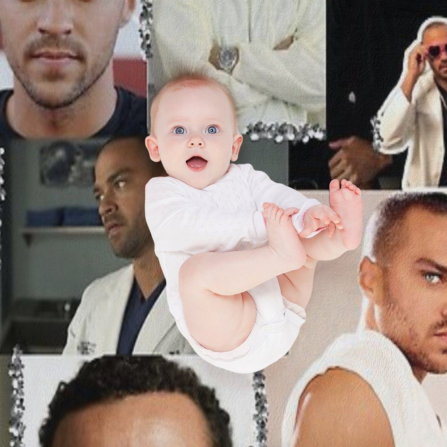 Jackson Avery Collage Throw Blanket