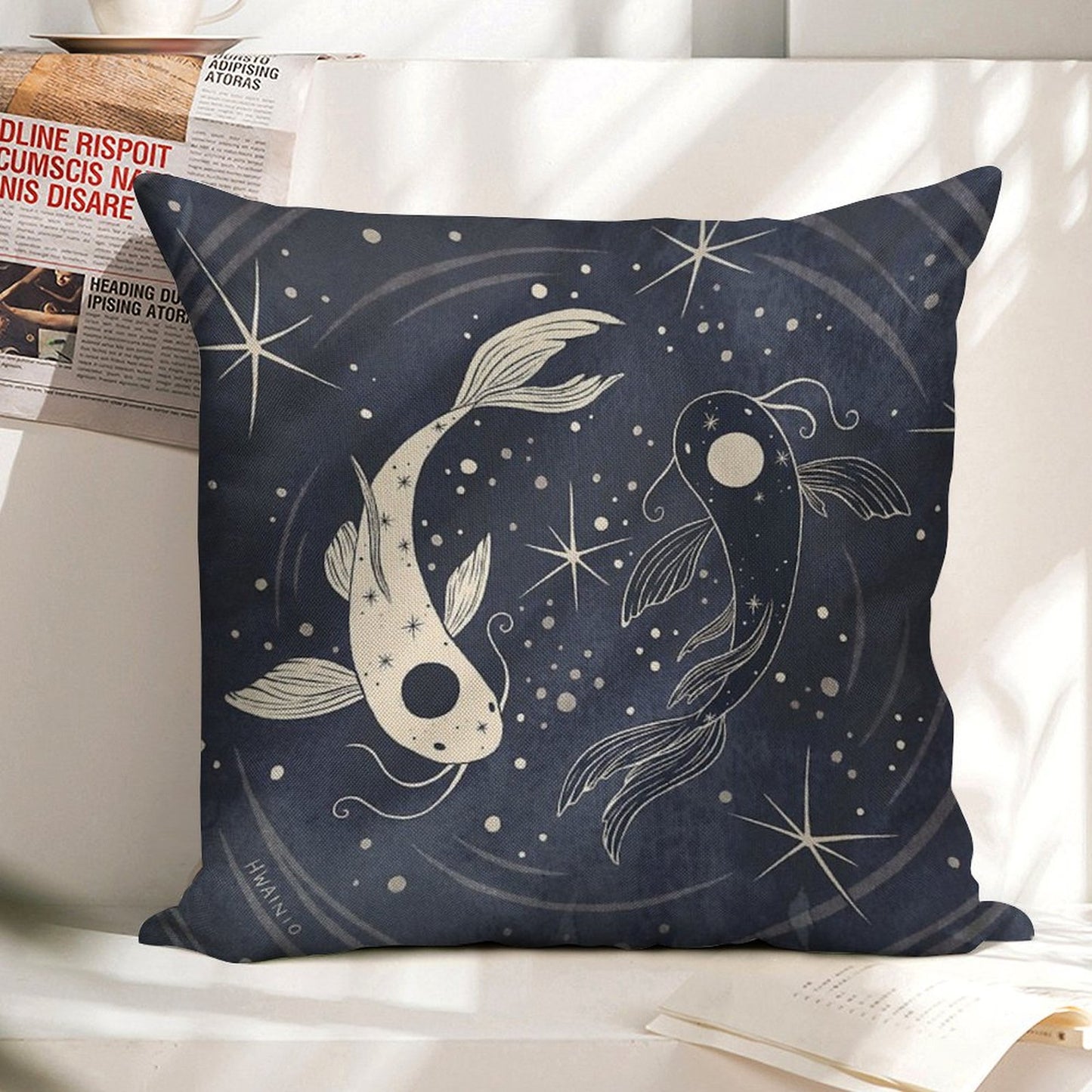 Tui And La Linen Throw Pillow Cover