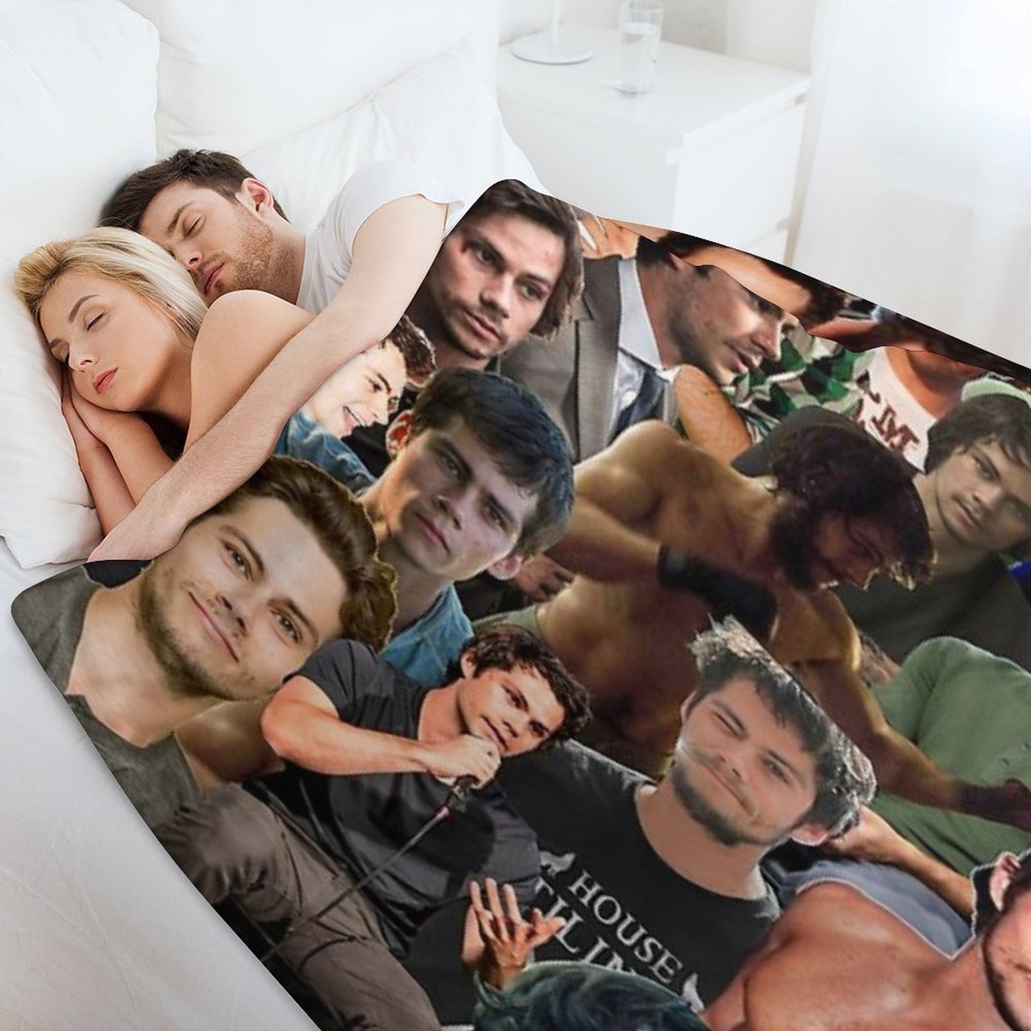 Dylan O’Brien Photo Collage Throw Blanket