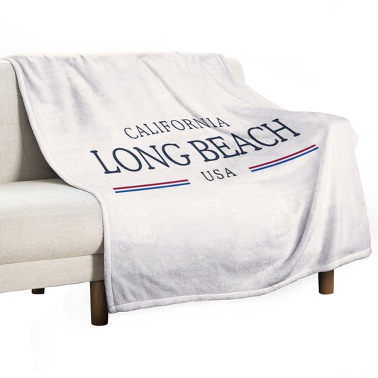 Long Beach California Heritage – Classic Cream Throw Blanket