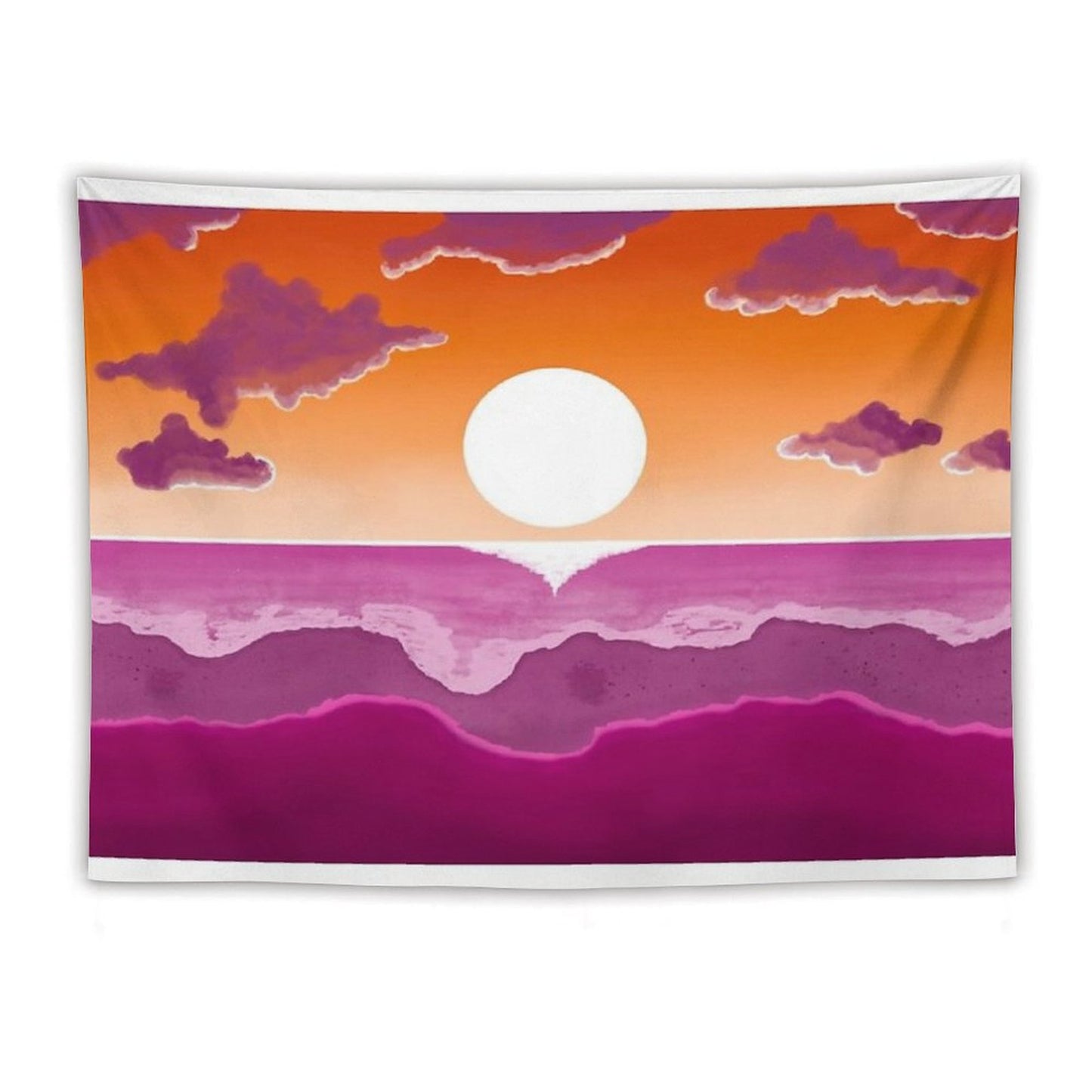 Subtle Stealth Lesbian Sunset Flag - Subtle Lgbt Flag Design Tapestry