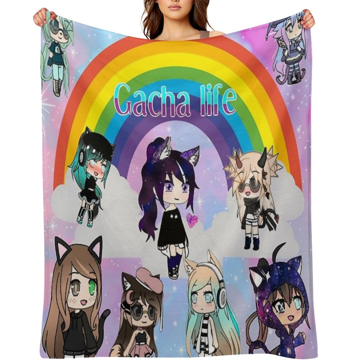 Gacha Life Anime Pack Throw Blanket