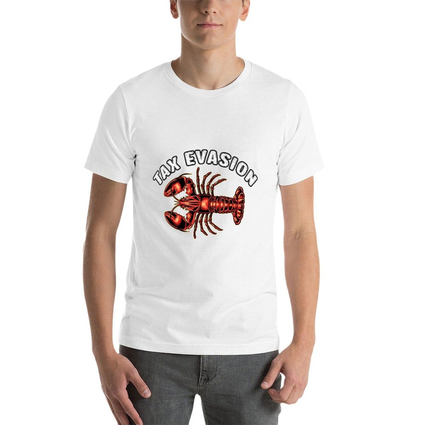 Funny Tax Evasion Lobster Meme Sarcastic Oddly Specific Meme Polyester Blend T-Shirt
