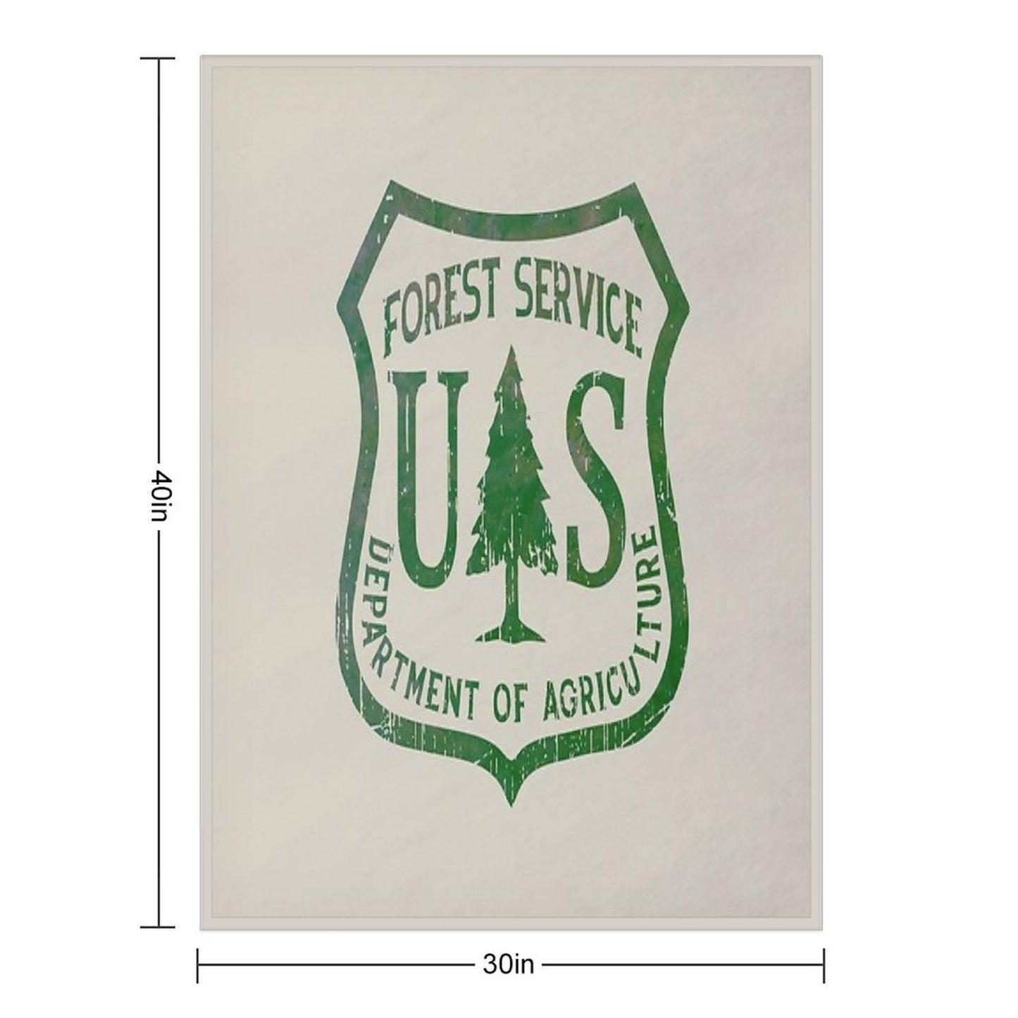 Forest Service Vintage Green Emblem Throw Blanket
