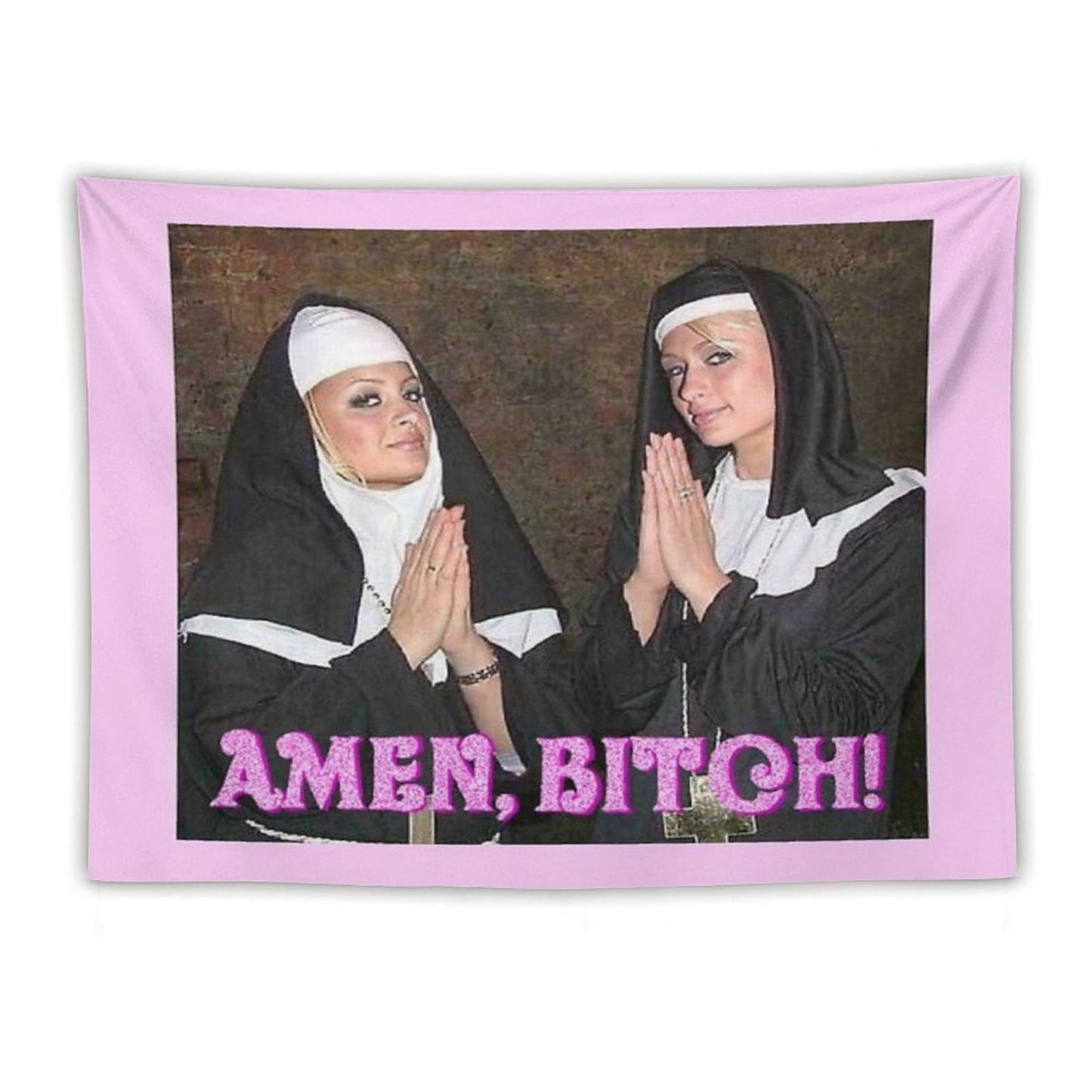 Paris Hilton And Nicole Richie Nuns Tapestry