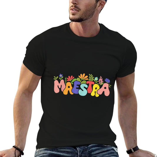 Floral Maestra Wildflower Spanish Teacher Bilingual Teacher T-Shirt