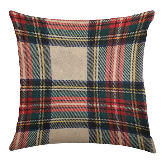 Stewart Dress Tartan - Pattern Linen Throw Pillow Cover