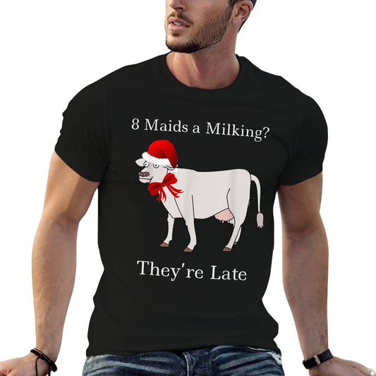 Eight Maids Milking Funny Christmas Relaxed-fit T-Shirt