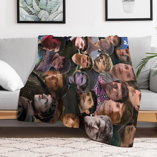 JoshHutcherson Photo Collage Throw Blanket