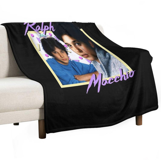 80s Ralph Macchio Essential T-Shirt Throw Blanket
