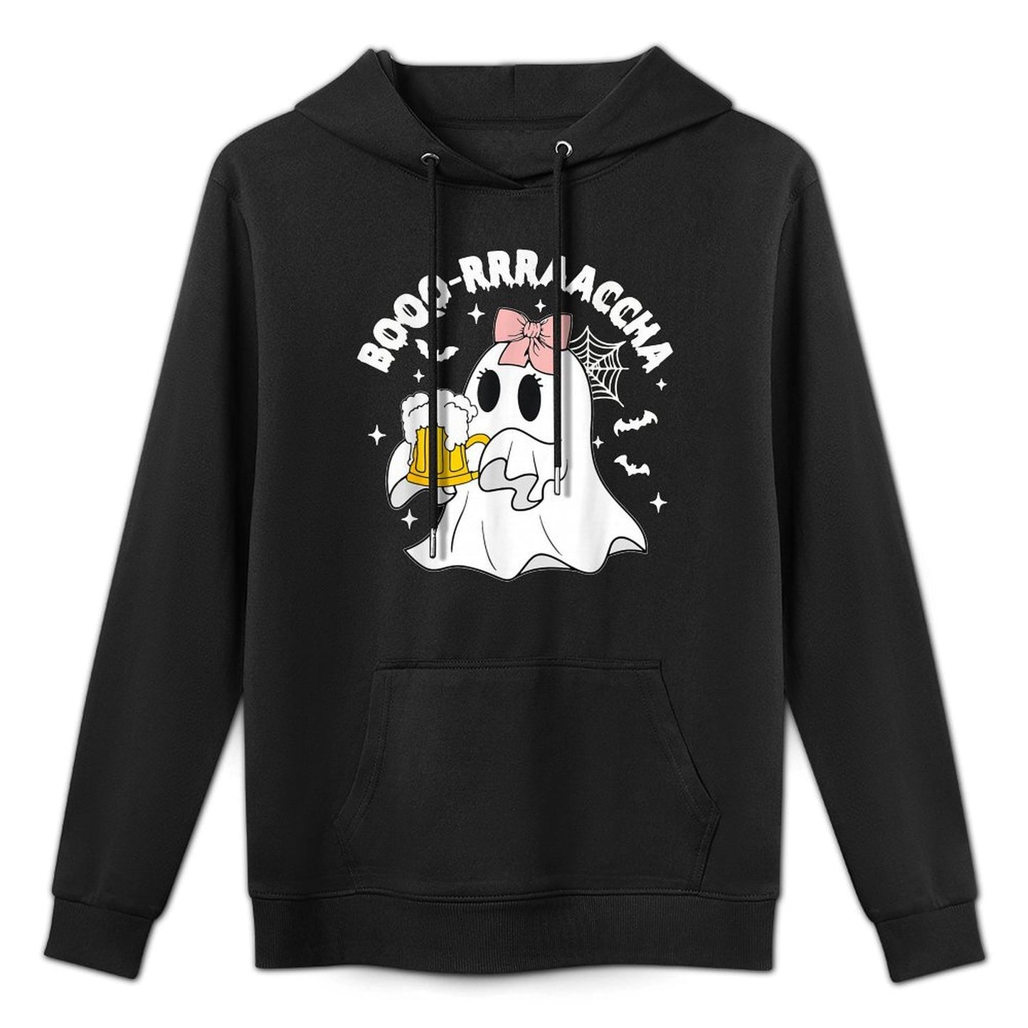 Boo-racha Funny Halloween Ghost Beer Design Borracha Funny Versatile Streetwear Hoodie